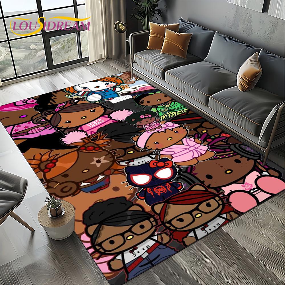 27 Style Cute Kuromi Cartoon Sanrio Carpet Rug for Bedroom Living Room Home Sofa Decoration,kids Large Decor Floor Mat Gift Girl