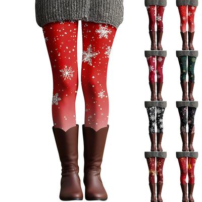 Women's Casual Fashion Outdoor Halloween Printed Slim Elastic Yoga Pants Cropped Pants