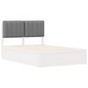 Bed Frame with Upholstered Headboard Light Grey 120 x 190 cm