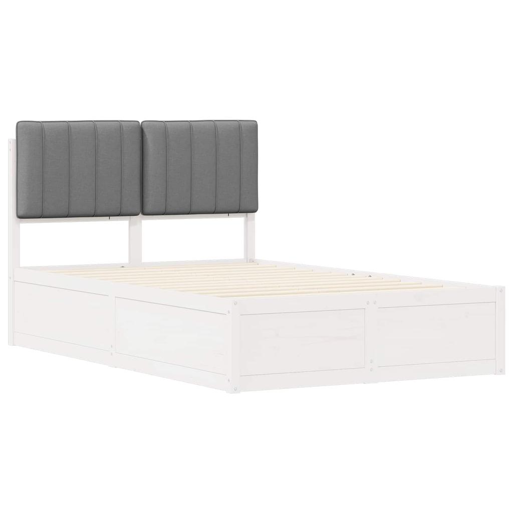 Bed Frame with Upholstered Headboard Light Grey 120 x 190 cm