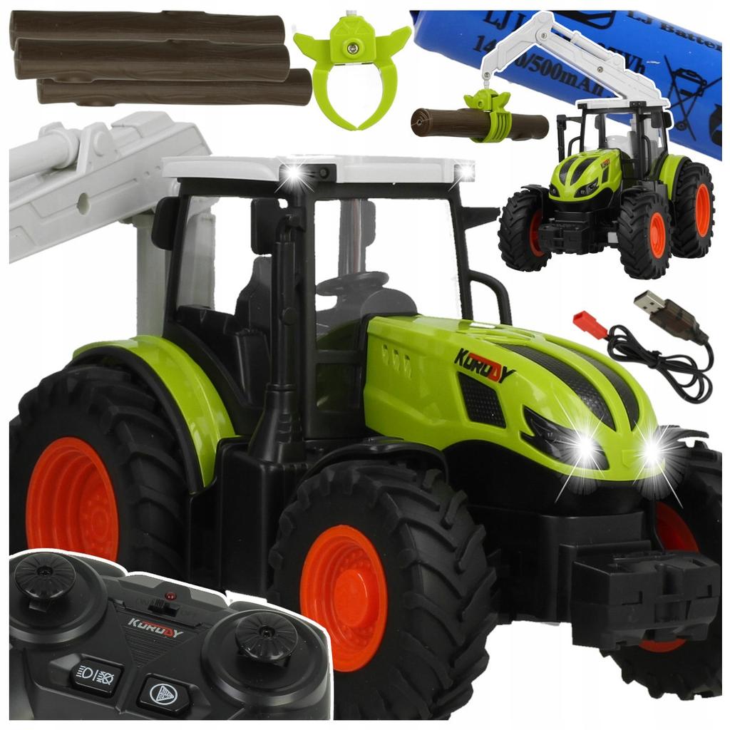[PACZB][5] Remote Controlled Agricultural Tractor RC Remote Control Timber Grabber 1:24 Z1011