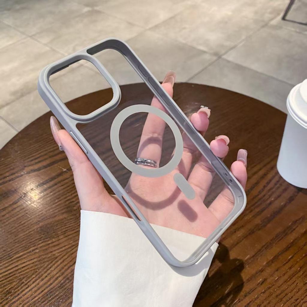 Titanium gray skin texture matte magnetic suction suitable for iPhone 16 Promax phone case Apple 151