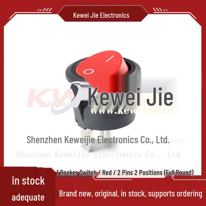 Round Rocker Switch KCD1 with Light: 2-Position 2-Pin, 3-Position 3-Pin, 2-Position 3-Pin, 2-Position 4-Pin