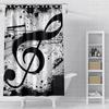 Piano Key Music Shower Curtain For Bathroom Musical Notes Waterproof Bathroom Shower Curtain Romantic Elegant Bath Bathtub Decor