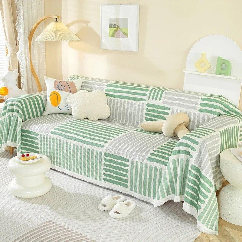 

Полотенце для дивана в скандинавском стиле, универсальный современный и простой чехол для дивана, двусторонний чехол для дивана, одеяло, чехол для дивана с защитой от кошачьих царапин 180x90cm 1pcs