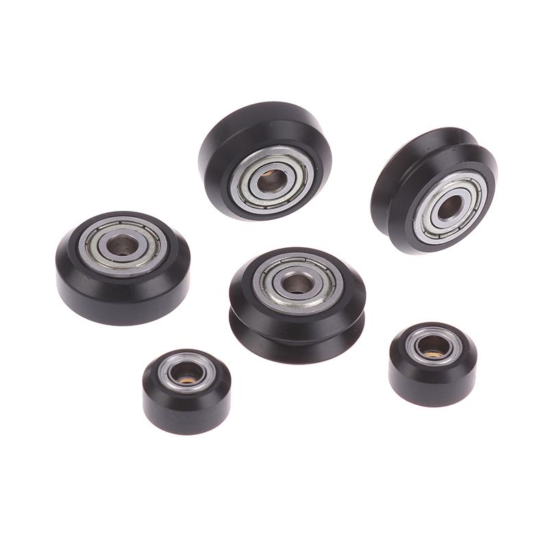 5Pcs Pom Wheel With 625Zz Linear Bearing 3D Printer Pom Wheel Plastic Pulley V-Type Wheels For Laser Engraver Parts