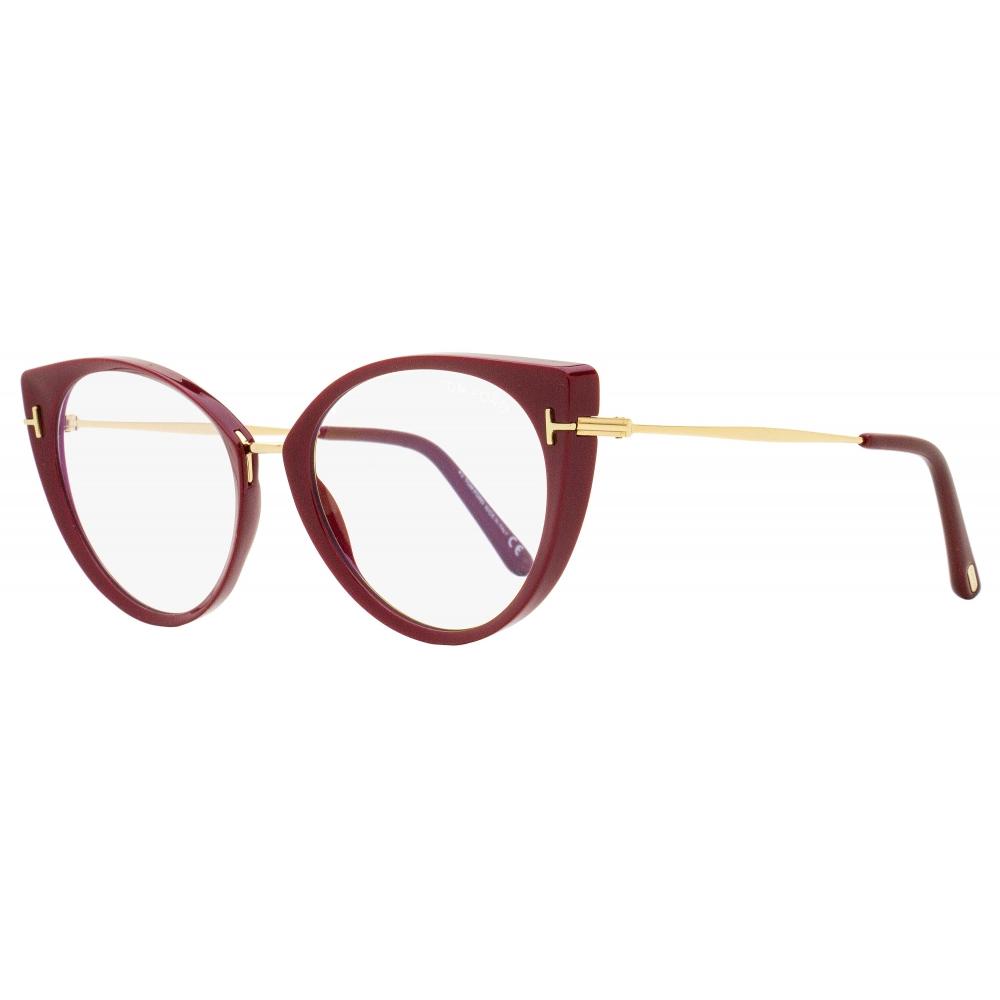 

Женские синие очки Tom Ford TF5815B 074 Бордовое золото 54 мм 074
