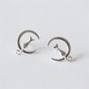 VENTFILLE Silver Gold Color Moon Cute Cat Earrings for Women's Pearl Moonstone Opal Jewelry Gift 925 Stamp Dropship Wholesale
