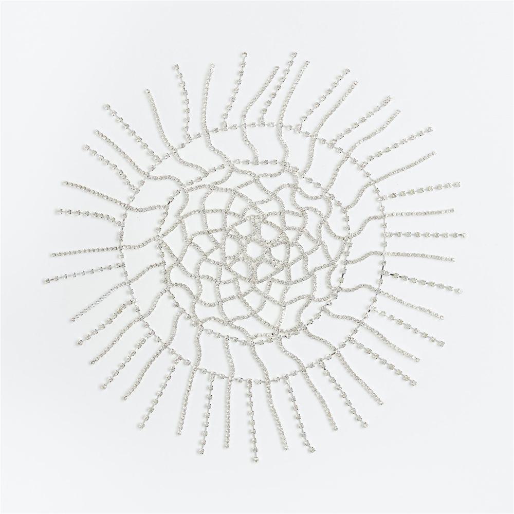 Popular Mesh Headdress Ethnic Style Personalized Tassel Diamond-Embedded Hair Chain Female Cross-Border Accessories