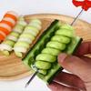 Coltello a Spirale per Verdure 1 pz Patata Carota Cetriolo Tritatutto Acciaio Inossidabile Manuale Taglia Spirali Vassoio da Cucina Decorazione