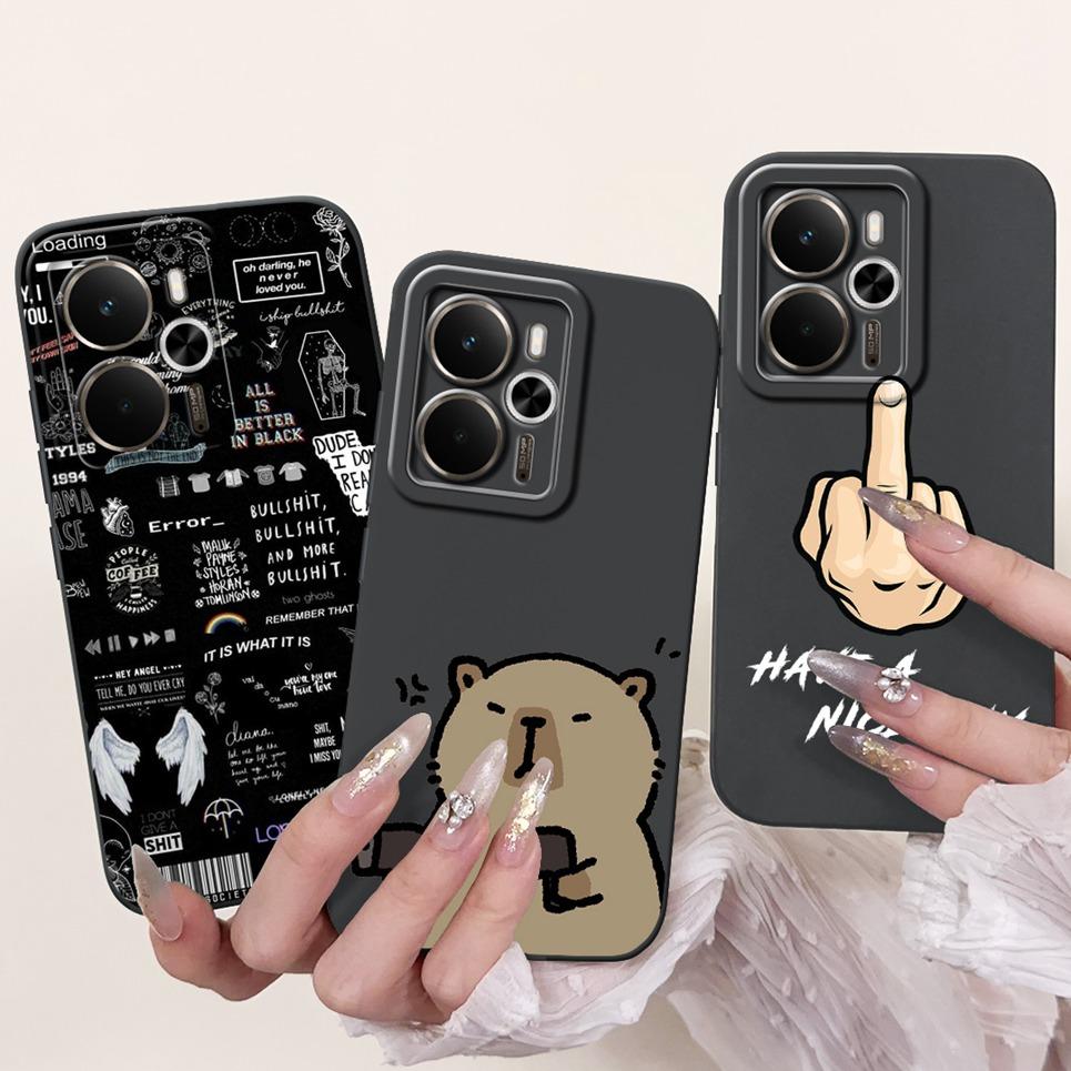 For Realme 14 14T 5G Phone Case New Design Aesthetic Panda Cat Cartoon Back Cover Liquid Silicone Bumper Camera Protection Cases