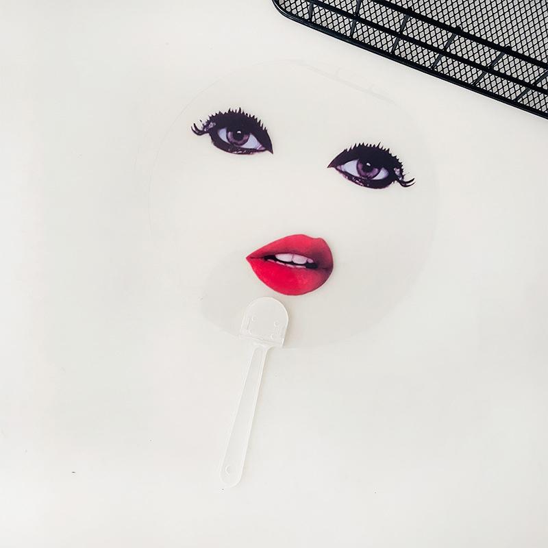 

Смешная пародия на выражение лица Абстрактный веер Креативный прозрачный круглый ручной веер Дорожный веер По Реквизит для вечеринок Новинка в подарок