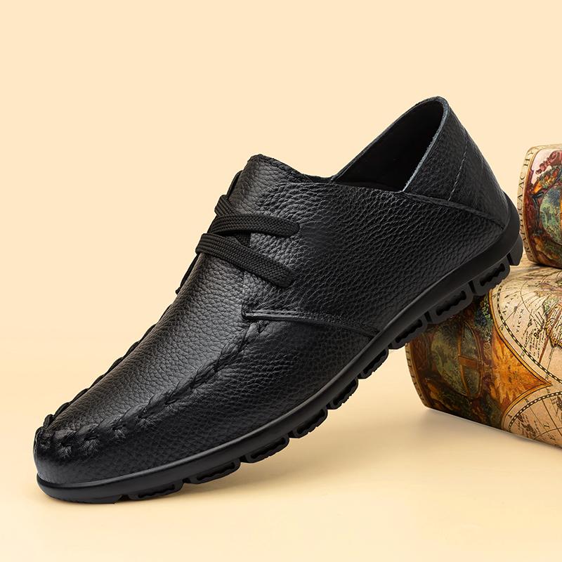 Luxury Brand Men Handmade Leather Shoes Summer Genuine Leather Hollow Out Breathable Casual Shoes High-quality Flat Oxford Shoes