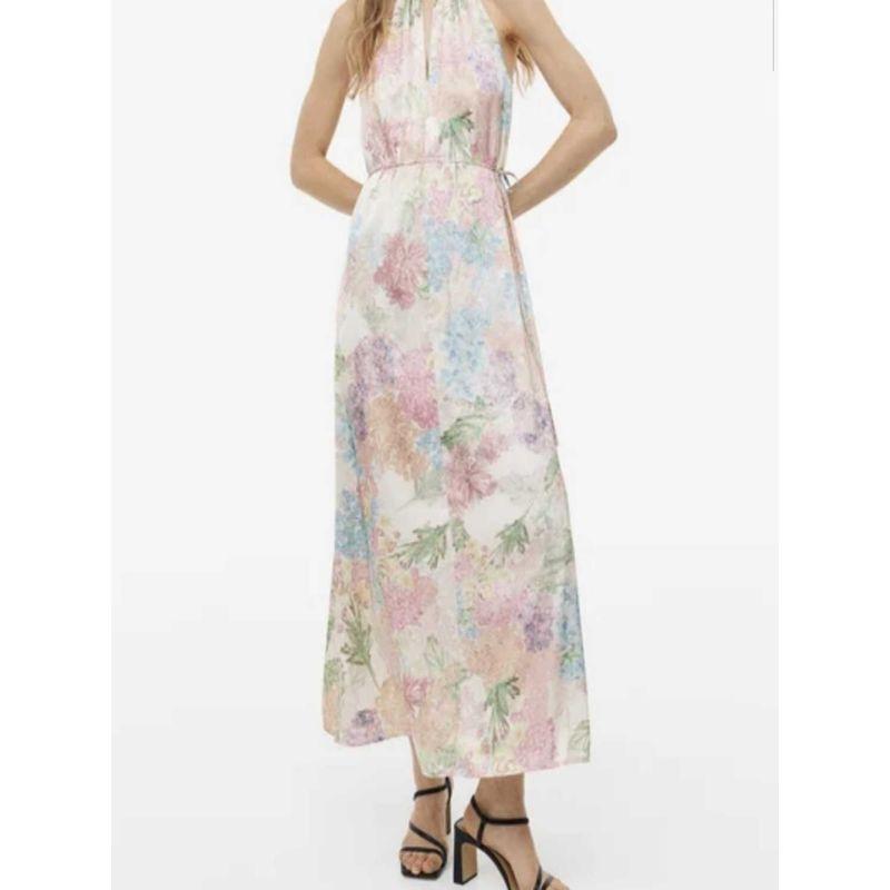 Export H Home Suspenders Exquisite Print Smooth Fabric High Quality Sleeveless Loose and Elegant Beautiful All-Match Dress