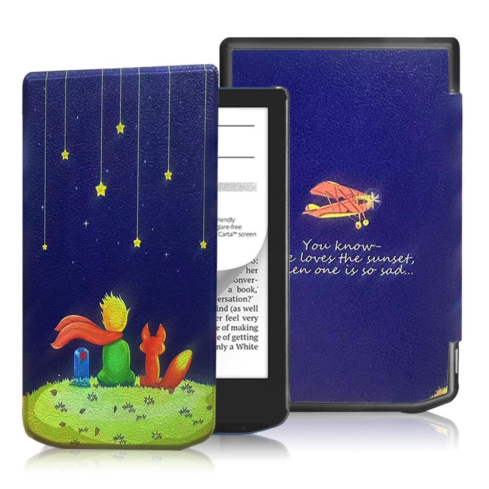 Custodia in Pelle con Poggiapolsi per Pocketbook Verse Lite 619 E-reader