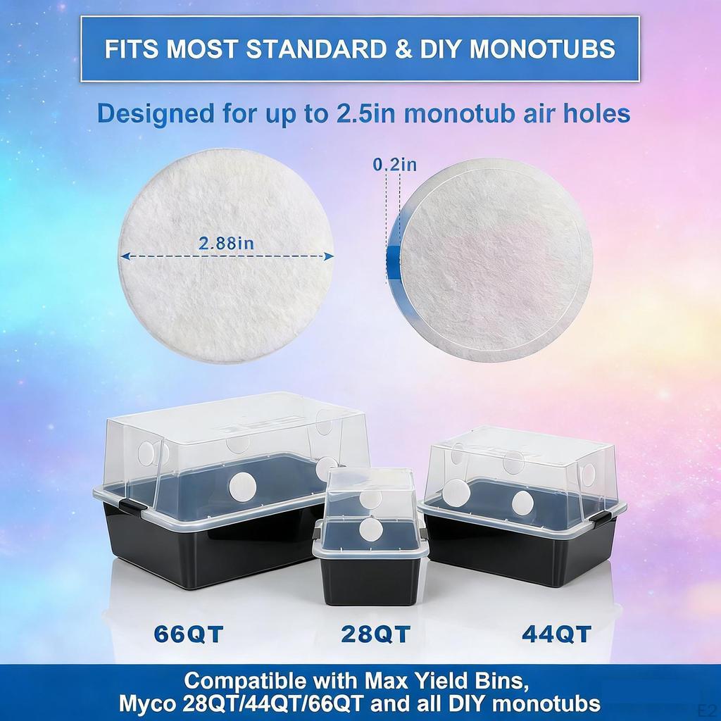 30x Monotub Adhesion disks, , Replacement Pads for Fruiting Chambers
