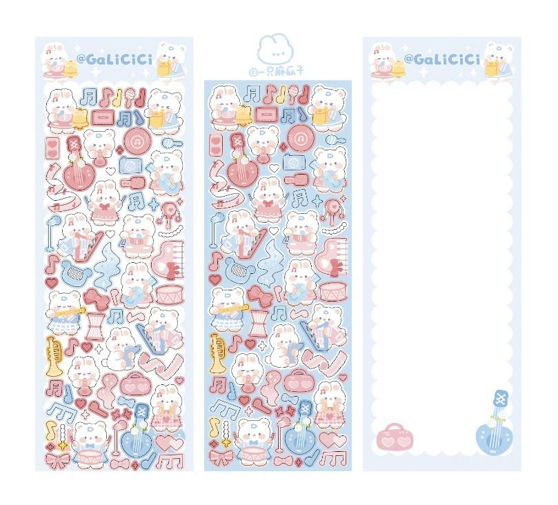 Корейский популярный милый мультяшный милый кролик goo карта наклейка DIY материал рука — фото 6