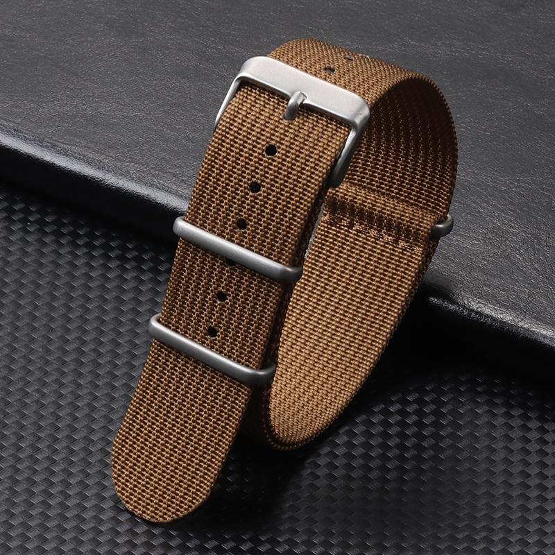 18mm 20mm 22mm Ribbed Watch Strap Nylon Watch Straps Braid Ballistic Fabric Watchband Accessories for Military Sport Watch Band