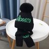 Autumn and Winter Children's Hat Boy Bear Wool Hat Girl Knitted Cotton Warm Baby Hat Scarf Two-piece Set