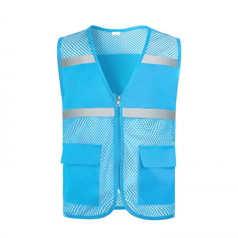 Custom Reflective Safety Vest with Logo for Nighttime Construction and Sanitation Workers