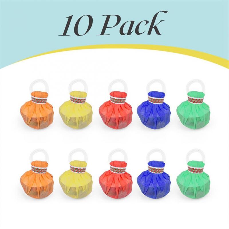 10 kusů Barevných Streamer Poppers, Ručně Házené Konfetové Streamery