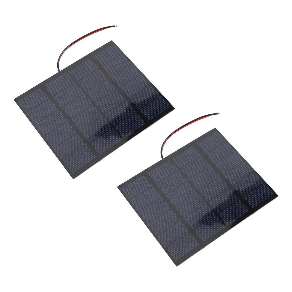 2PCS 1.5W 6V Small Solar Panels Monocrystalline Silicon DIY Solar Charging Panel for Phone Tablet Camera Flashlight