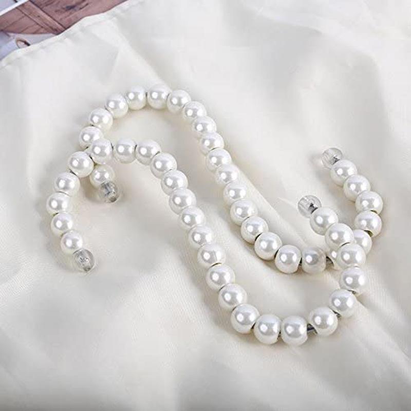 1/2/3Pcs/Lot White Pearl Beads Hanging S Hooks Non-Slip Ornament Hook S Shaped Creativity S Hooks For Closets Clothing Shop