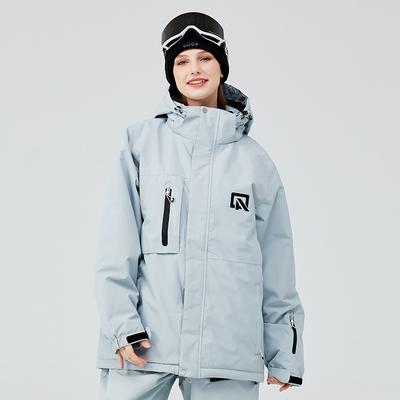 Ski Jackets for Men and Women Outdoor Windproof Waterproof Snowboarding Jacket Breathable Warm Multi-pocketed Skiing Jacket Unisex Hood Snow Coat