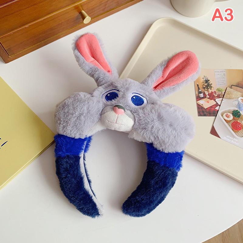 Cute Bear Plush Hair Band Cartoon Animal Hair Band Wash Face Makeup Headband