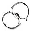 Retro Alloy Chinese Style Tai Chi Couple Bracelets - Hand-Woven Fashion Accessory