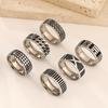 Stainless Steel Black Rings Simple Stainless Steel  Ring for Men Women High Quality Anti Stress Jewelry