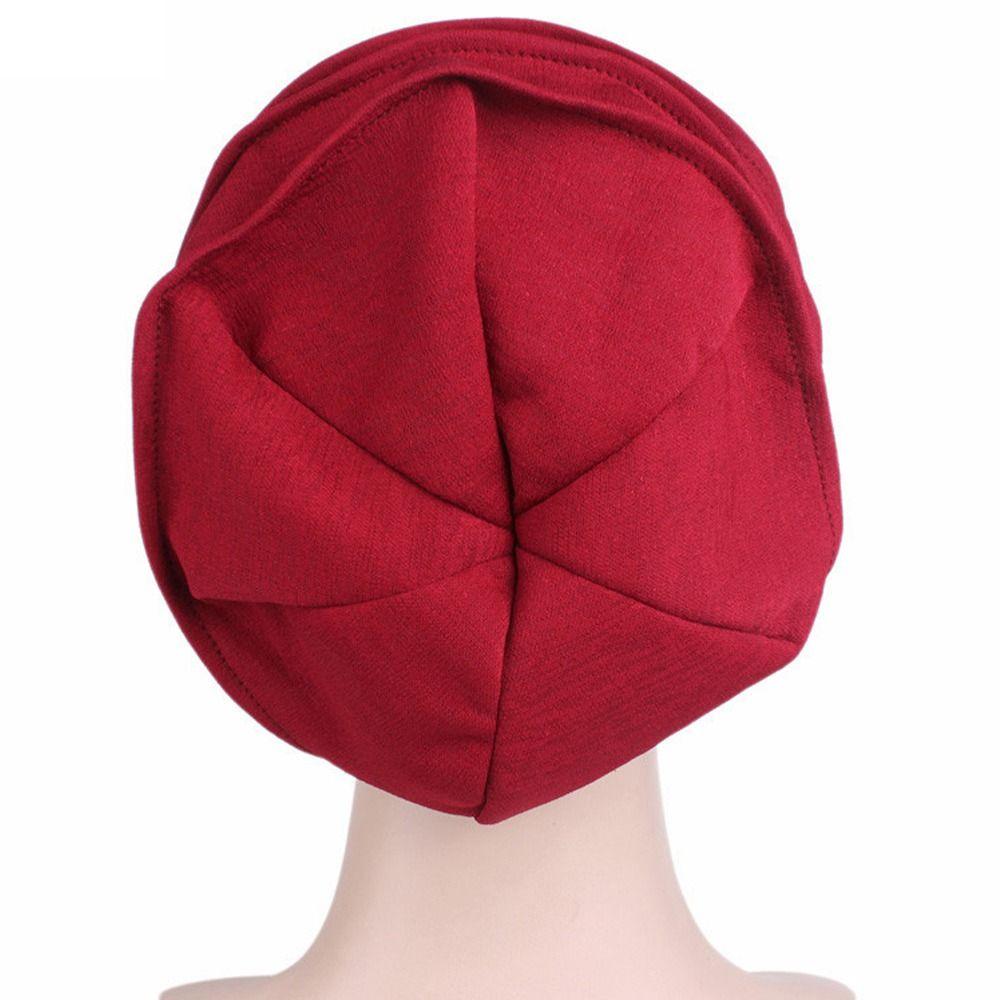 Hat Femme Wrap Head Inner Hijabs Cap Chemo Cap Women Cotton Hat Slouch Beanies Solid Color Bonnet