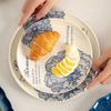 Retro Creative Ceramic Plate Light Luxury Hotel Restaurant Delicious Dishes Dining Plates Modern Style Premium Tableware