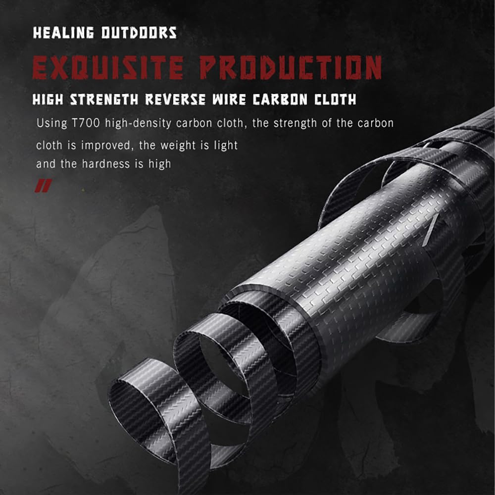 KHEALING Carbon Pool Queue Geeignet für Black Eight und Black Nine 58" 19-20oz 2-teiliger Stock, 12,4mm Spitze, 1/2 Gelenk, Handgefertigt, Gerade, Bälle, 19-20oz