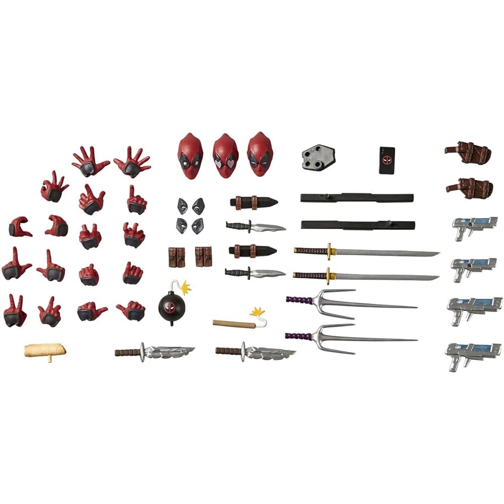Kaiyodo Revoltech Amazing Yamaguchi Deadpool Figure 170mm Non-Scale PVC ABS Painted Articulated Collectible