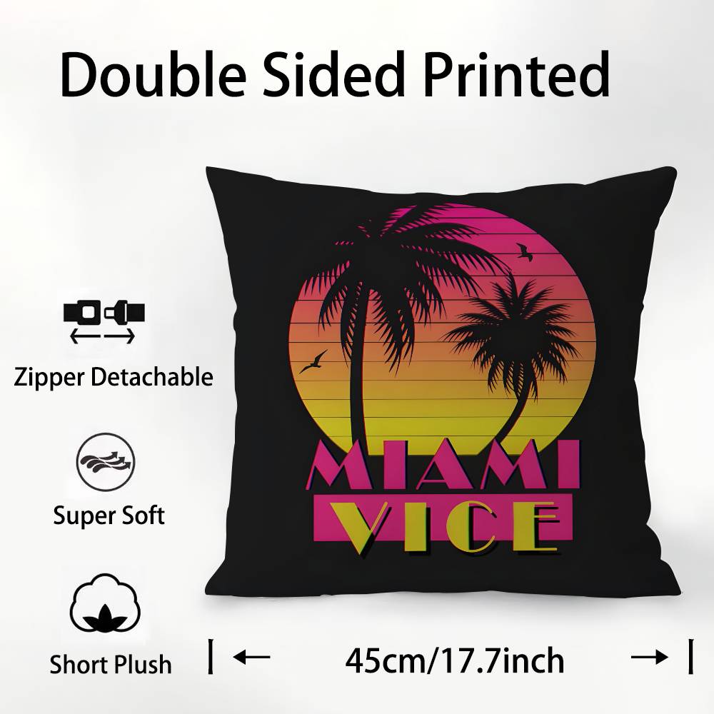 

Фильм М-Полиция Майами Наволочка Квадратная Двусторонняя Печать Чехол для Подушки Для Дивана Дома Спальни Декор Подарок 12x12Inch