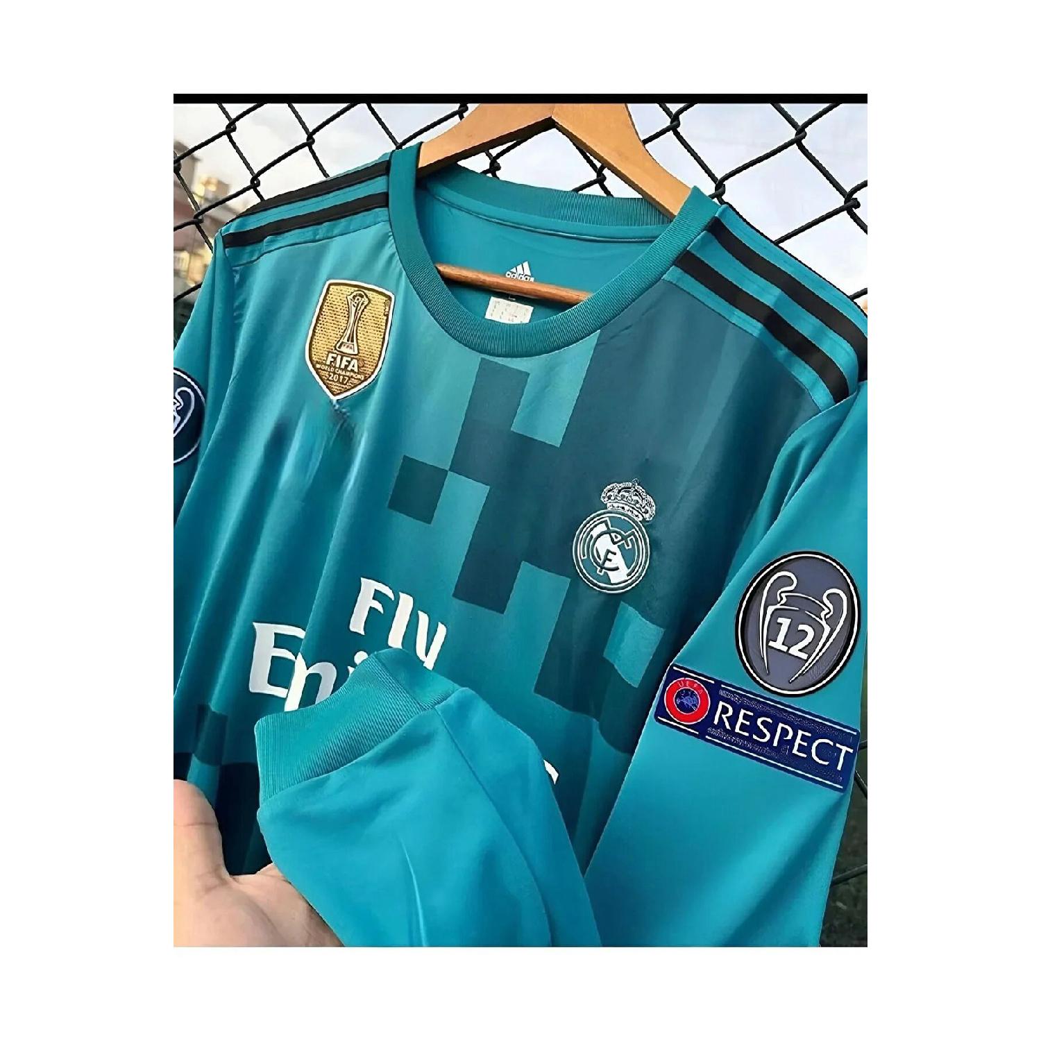 

Футбольная майка для взрослых с длинными рукавами сезона 2017/2018 Роналду (Футболка) S бирюзовый