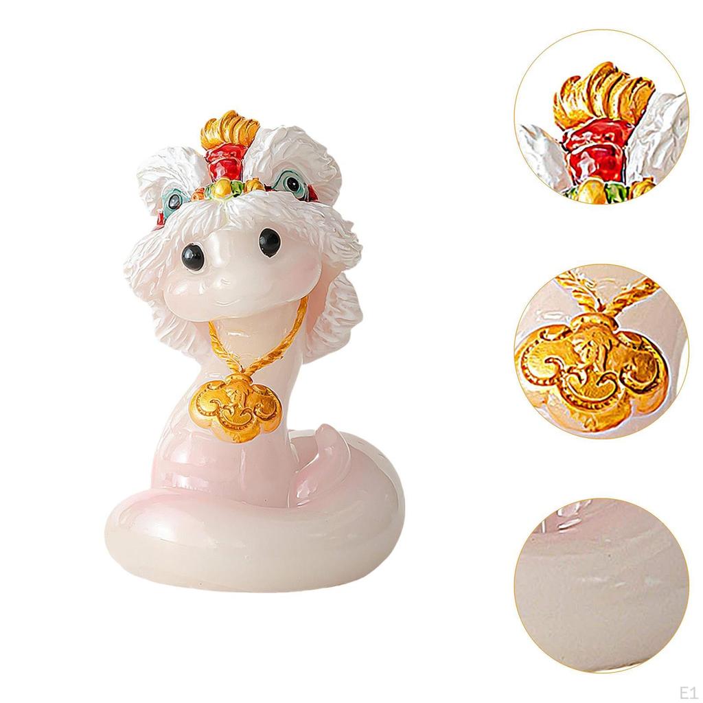 Chinesisches Jahr Schlange Figuren Tee Haustier Andenken Feng Shui Dekor Harz Handwerk Tischdekoration für