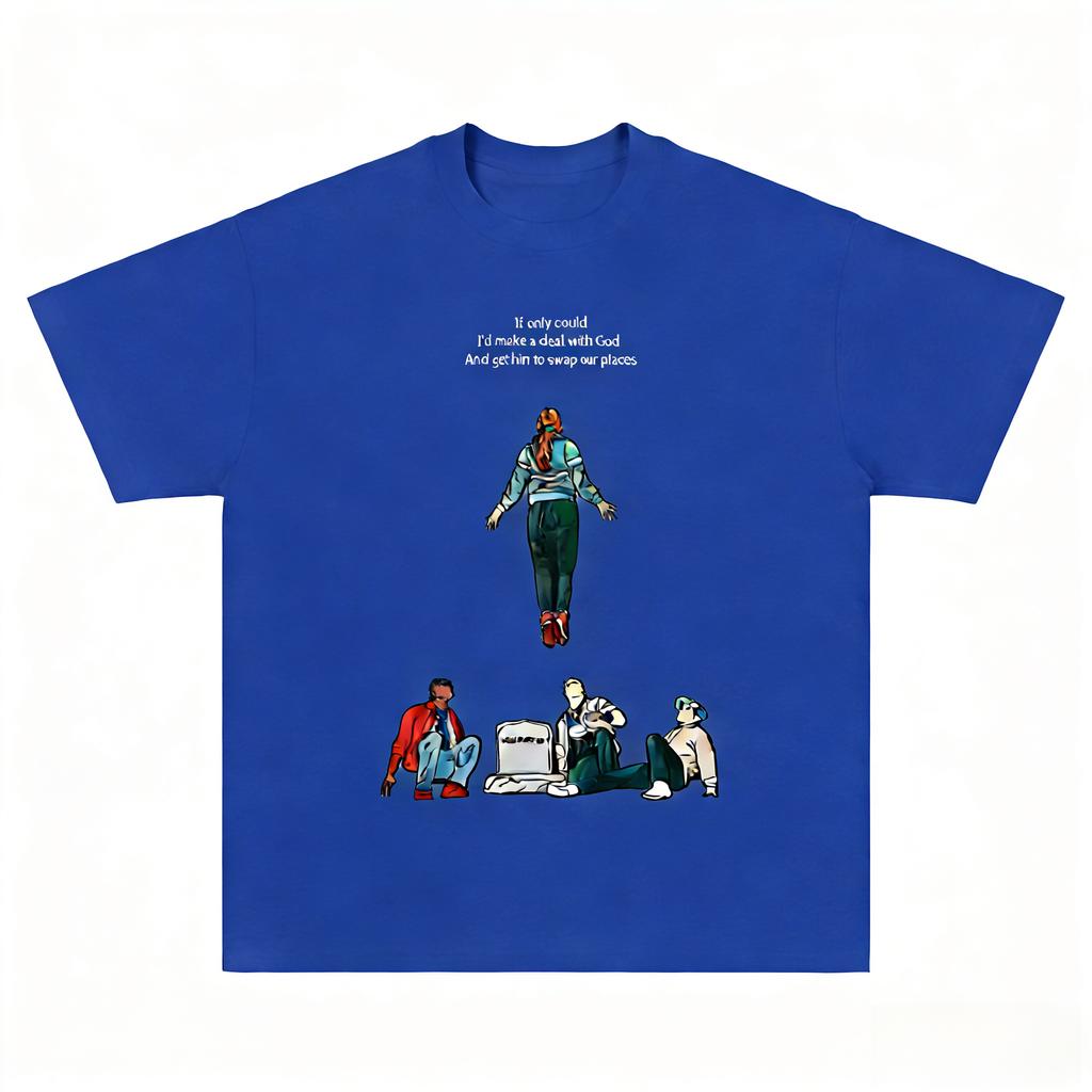 Modisches Retro-T-Shirt aus 100 % Baumwolle für Damen und Herren – Sommer, Herbst, Alltag, Outdoor, Sport, Party, Freizeit, Streetwear, Kurzarm