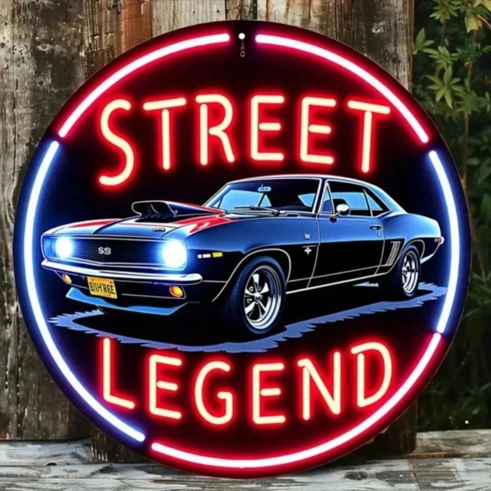 Iron Wall Art Vintage Muscle Car Decor Metal Tin Sign Ready to Hang Cafe Bar Man Cave