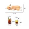 Car Ornaments 1 Set Dog Themed Resin Crafts, Kawaii Desk Decorations, Mini Corgi Design Cake Baking Accessories.