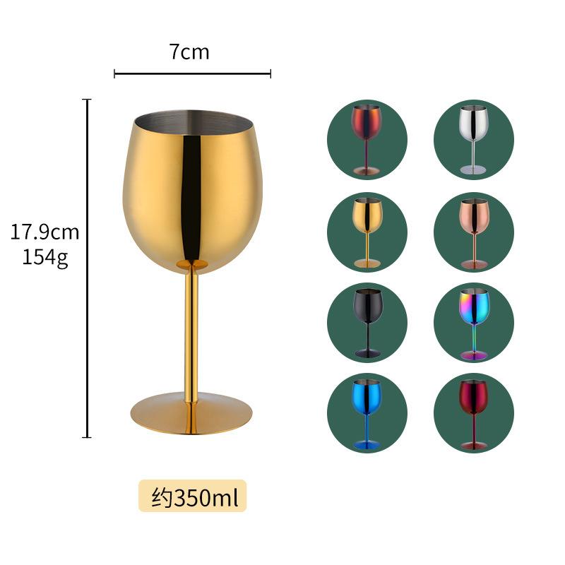 New Stainless Steel Wine Cup Cocktail Creative Metal Wine Bar Restaurant Champagne Red Wine Glass Bar Accessories
