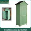 Waterproof Outdoor Wooden Storage Cabinet for Garden Tools - Anti-Corrosion and Sun Protection, Ideal for Courtyard and Balcony Use.