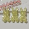 10 st Glittrig Akryl Kaninberlock Mini Påsk Sittande Kanin Dekoration 3D Djurfigur DIY Hantverk Handgjorda Projekt Material Tillbehör