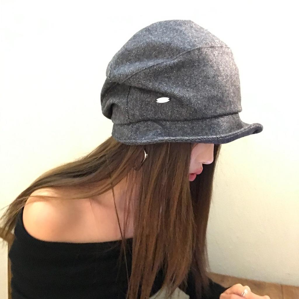 Retro Plissee Baskenmütze Damen Herbst und Winter Vielseitige Schiebermütze Zeigt Gesicht Klein Achteckige Malermütze