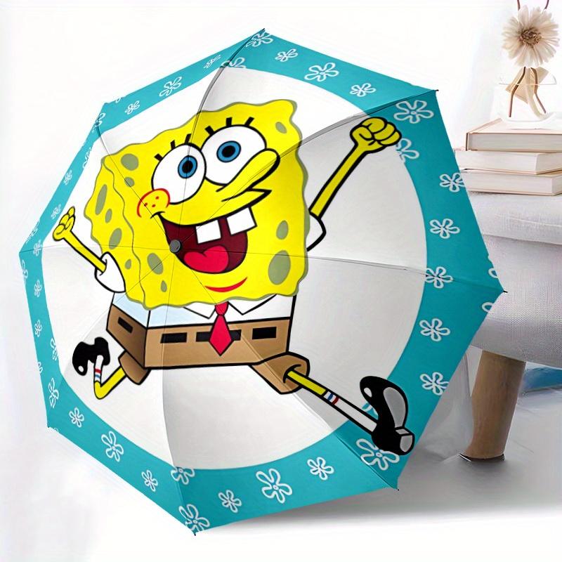 1pc SpongeBob Automatic Opening/closing Umbrella, Compact Travel Umbrella - - Festive Accessory, Sturdy Ribs Yy250807103