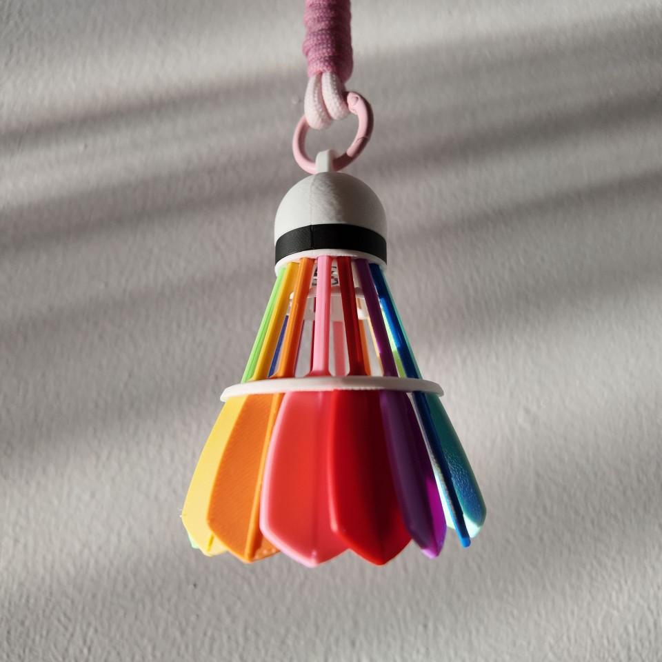 Colorful Badminton Keychain Backpack Pendant Sports Gift Memorabilia