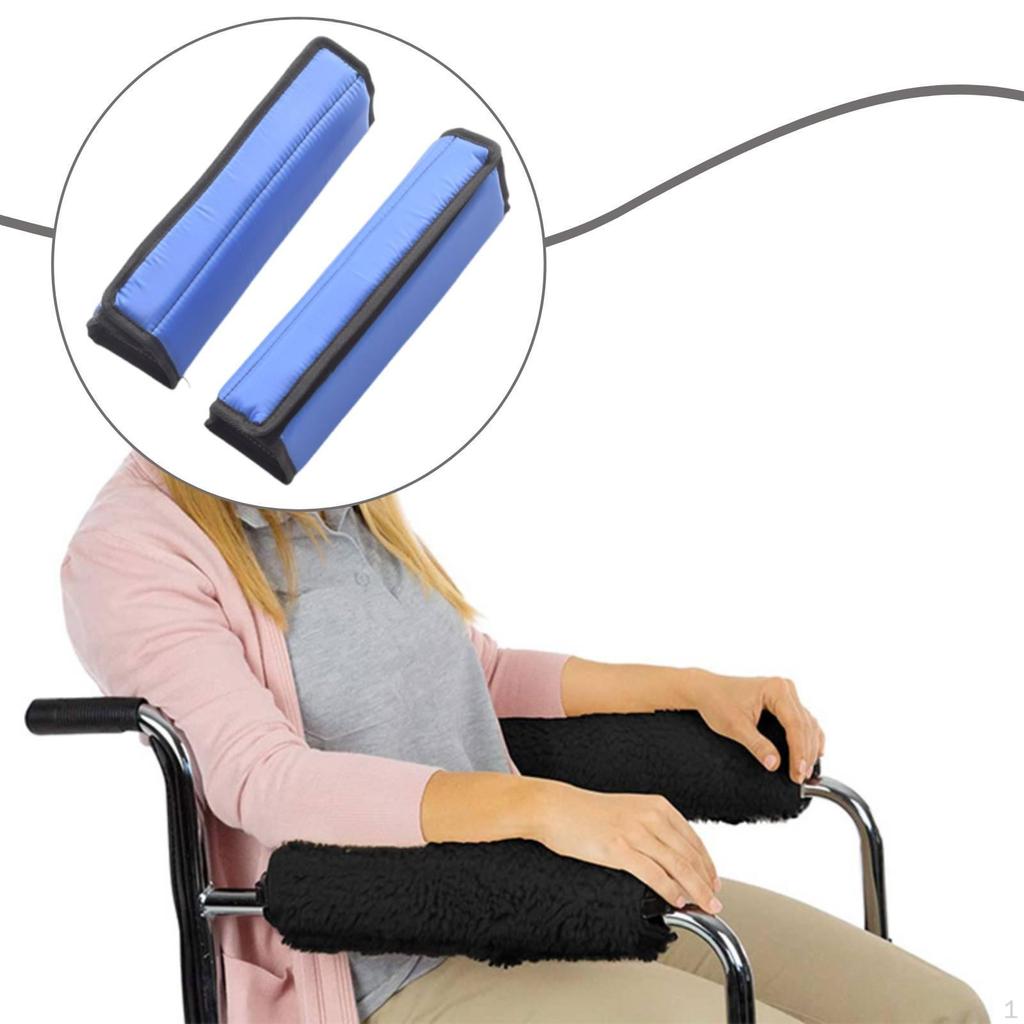 2 Piezas Fundas para Reposabrazos de Sillas de Ruedas Almohadillas Cómodas Durabilidad
