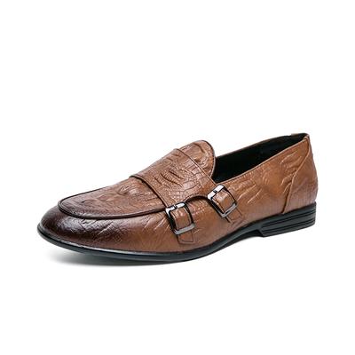 Classic Leisure Walk Slip On Pointed Toe Elegante Shoes Formal Fashion Comfy Loafers Men Casual Retro Leather Social Shoes