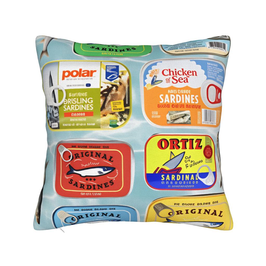 Cuadros Decorations Sardines Nordic Pillow Case Soft Pillow Cover For Living Room Sofa Kawaii Pillowcases